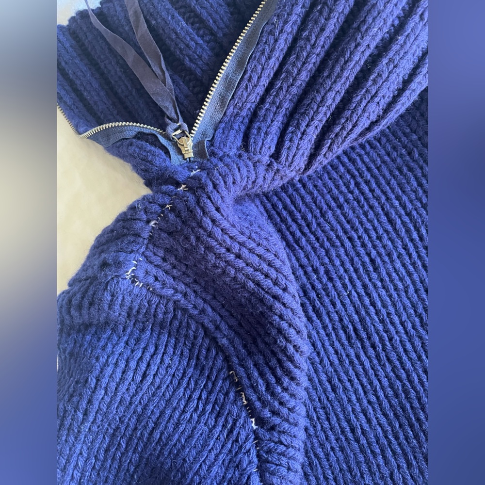 Vintage Margiela MM6 Blue Wool Turtleneck Sweater Miss Deana sz M - Picture 4 of 10